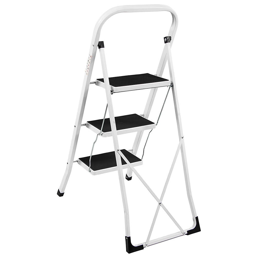 Home Vida White 3 Step Ladder Image 2