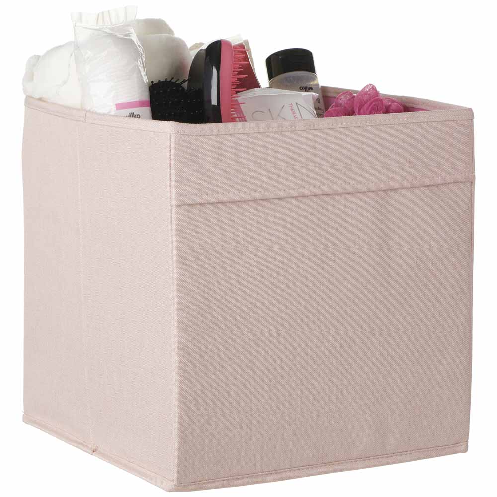 Wilko Storage Box Pink 30x30cm Wilko