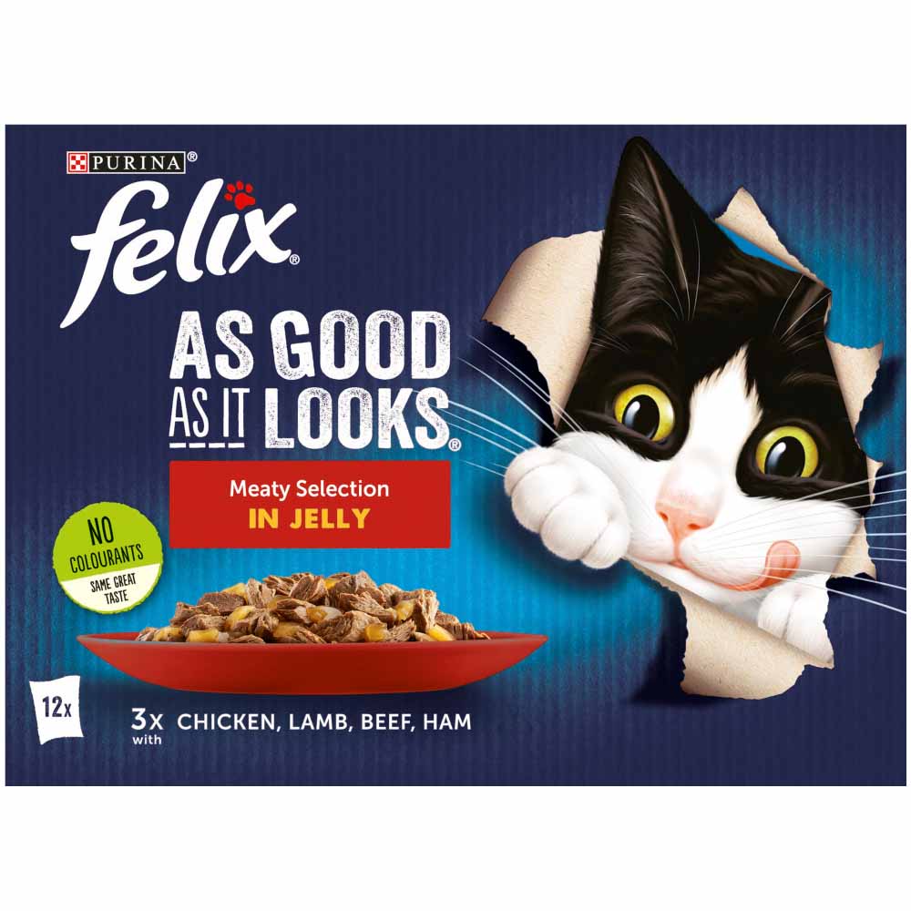 Felix As Good As It Looks Meaty Selection in Jelly Cat Food 12 x 100g Image 2