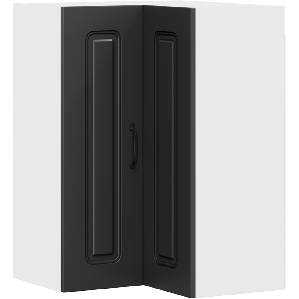 vidaXL 2 Door Black Kitchen Wall Corner Cabinet Image 2