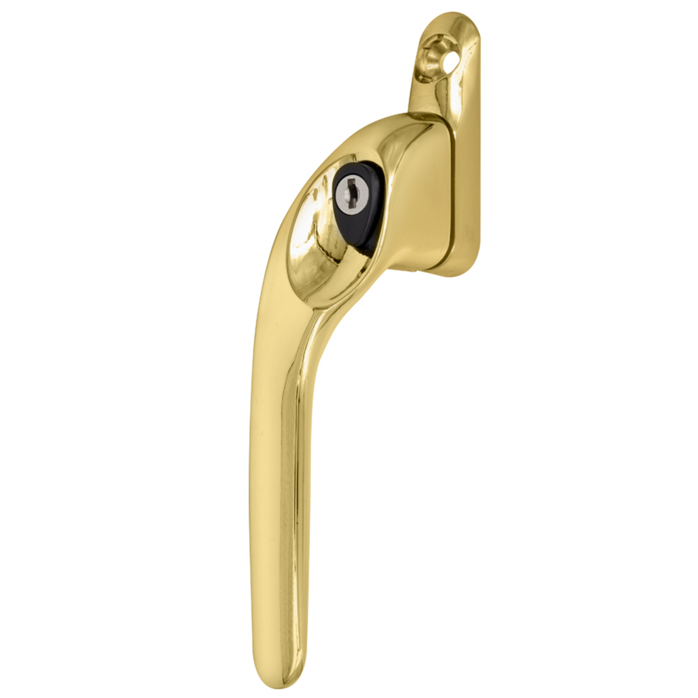Versa Gold Lockable Left Hand Cranked Window Handle with 5 Precut Spindles Image 2