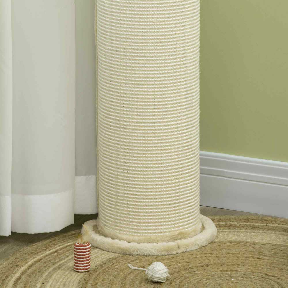 PawHut 85cm Tall Cat Scratching Post for Indoor Corner Use - Beige Image 7