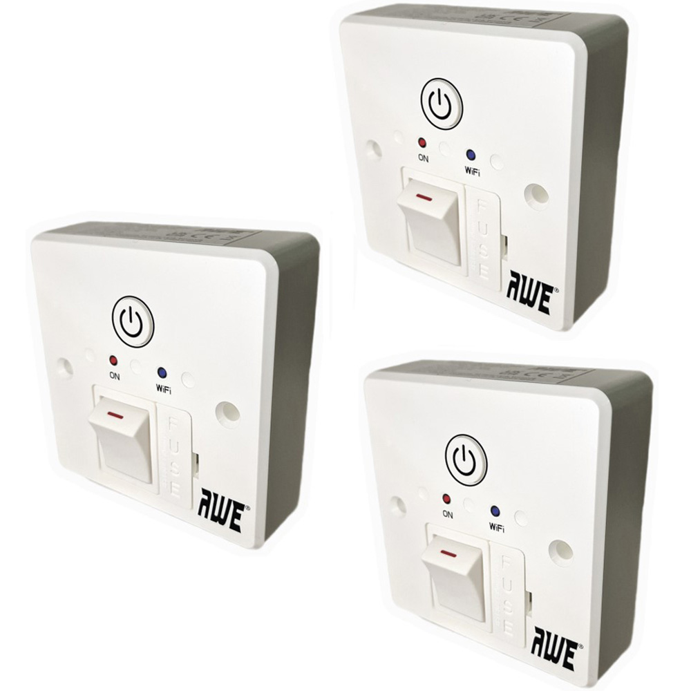 Awe Smart Wi-Fi Fused Timer Switch 13A 3 Pack Image 1