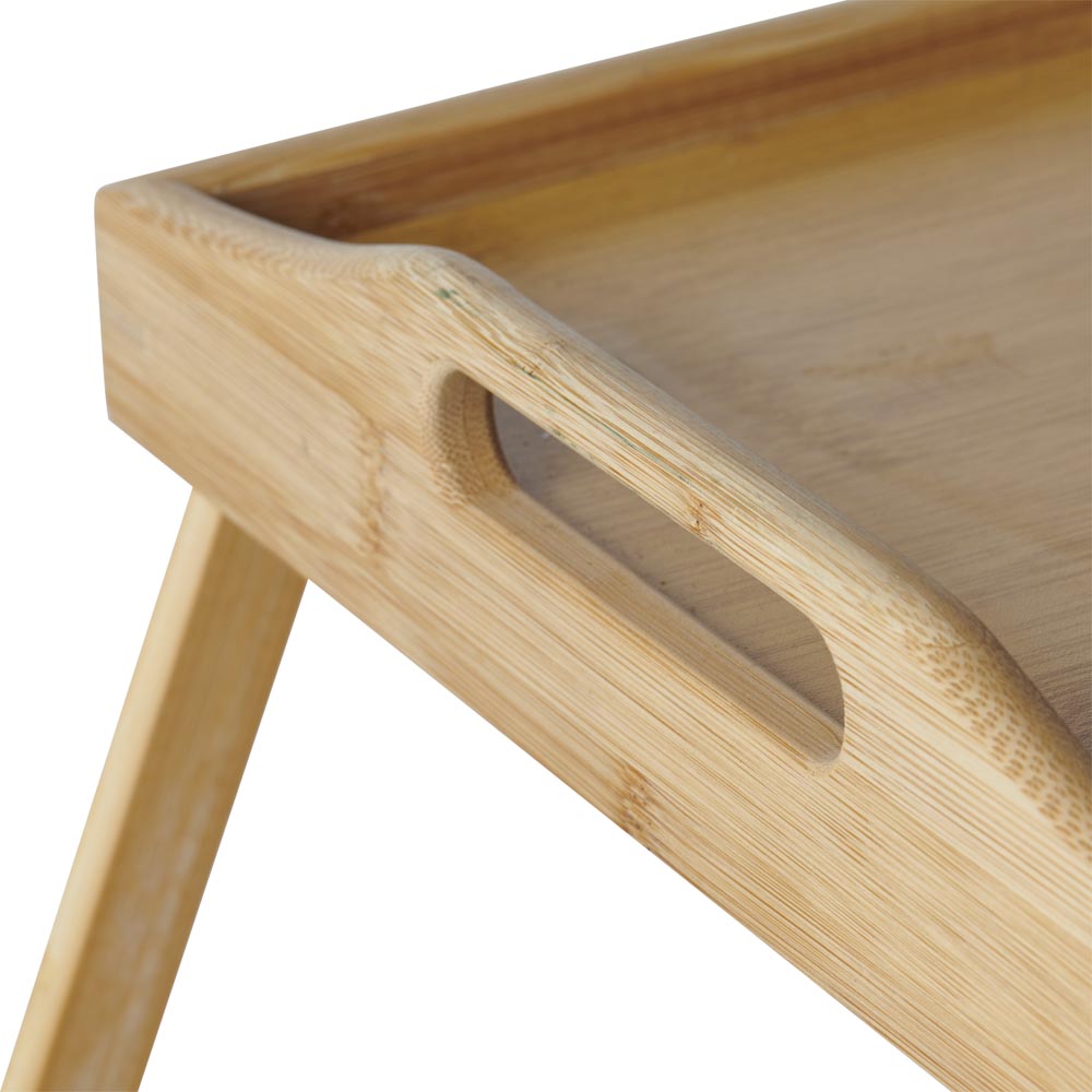 Wilko Wooden Tray With Foldable Legs Image 2