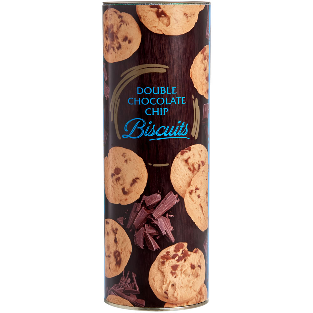Wilko Double Chocolate Chip Biscuit Tube 200g Image