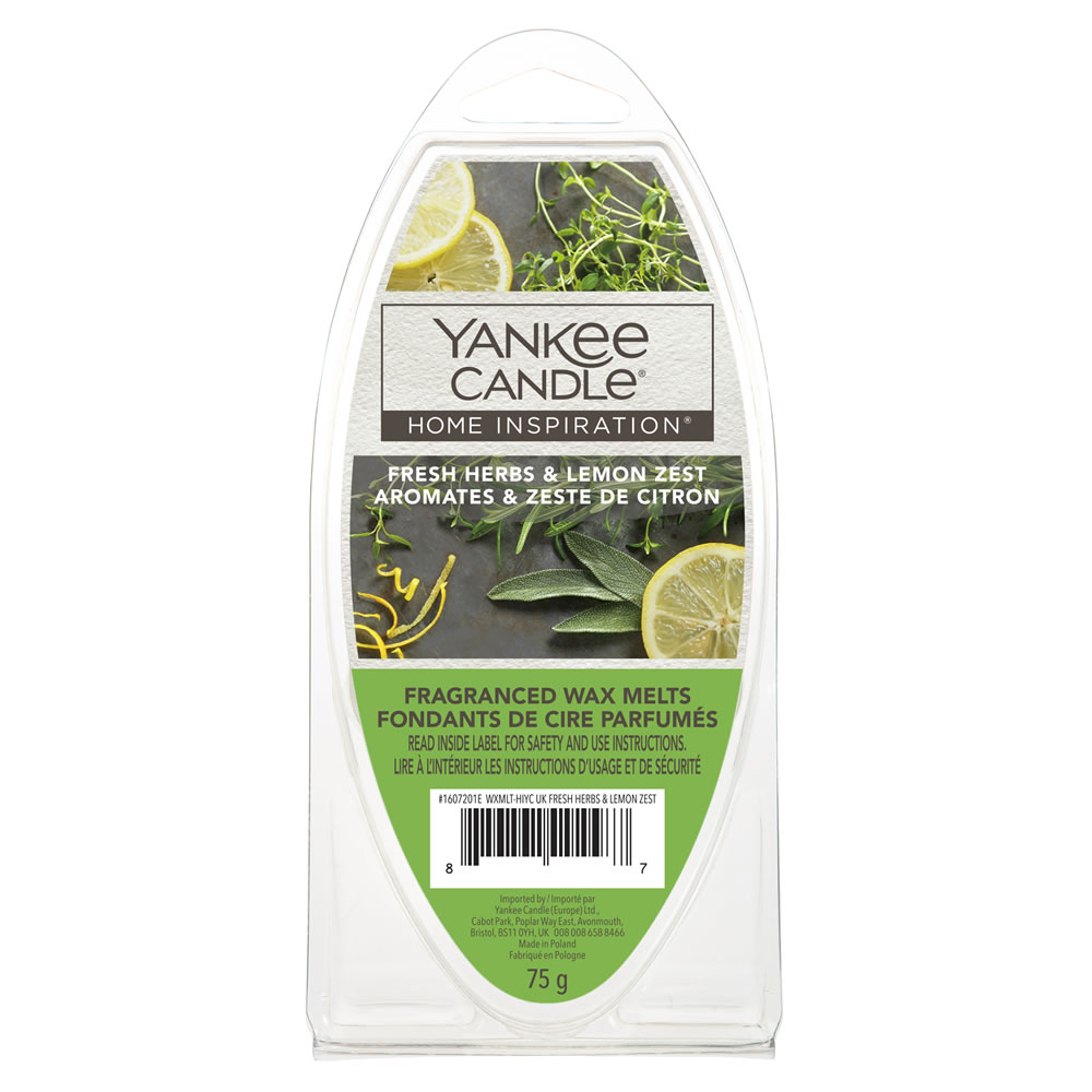 Yankee Home Inspiration Melts Fresh Herbs and Lemon Zest 6pk Image