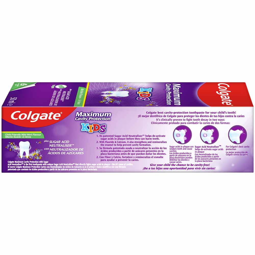 Colgate Maximum Cavity Protection Kids Toothpaste 50ml Image 3