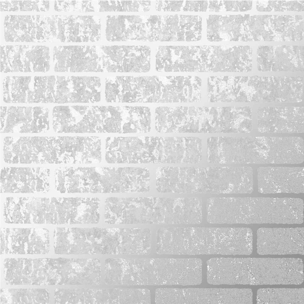 Superfresco Colours Milan Brick Silver Wallpaper Image 1