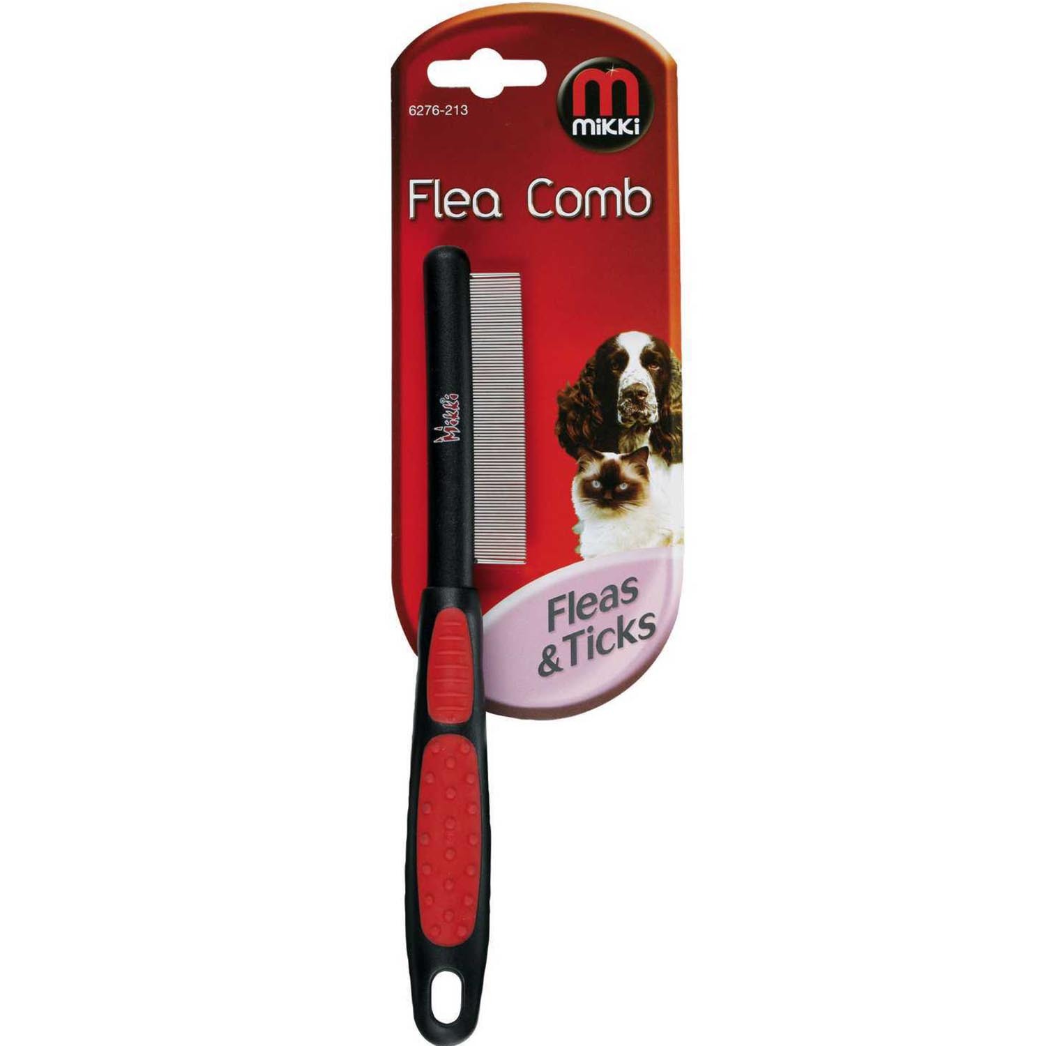 Mikki Soft Grip Flea Comb Image 1