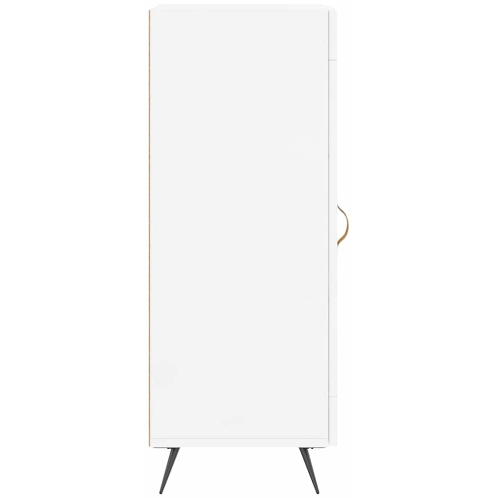 vidaXL Single Glass Door High Gloss White Sideboard Image 7