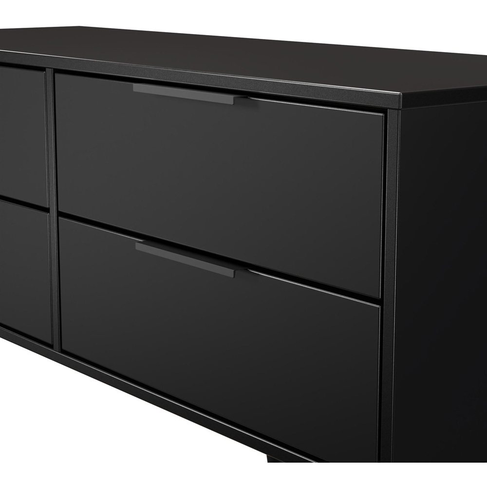 Crowndale Hong Kong 4 Drawer Matt Black Bed Box Ready Assembled Image 5