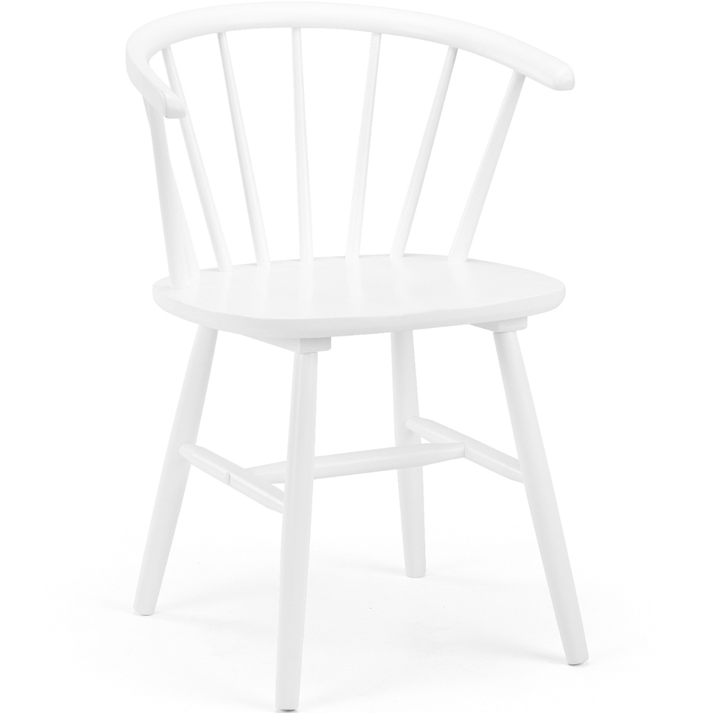 Julian Bowen Modena Set of 2 White Dining Chair Image 3