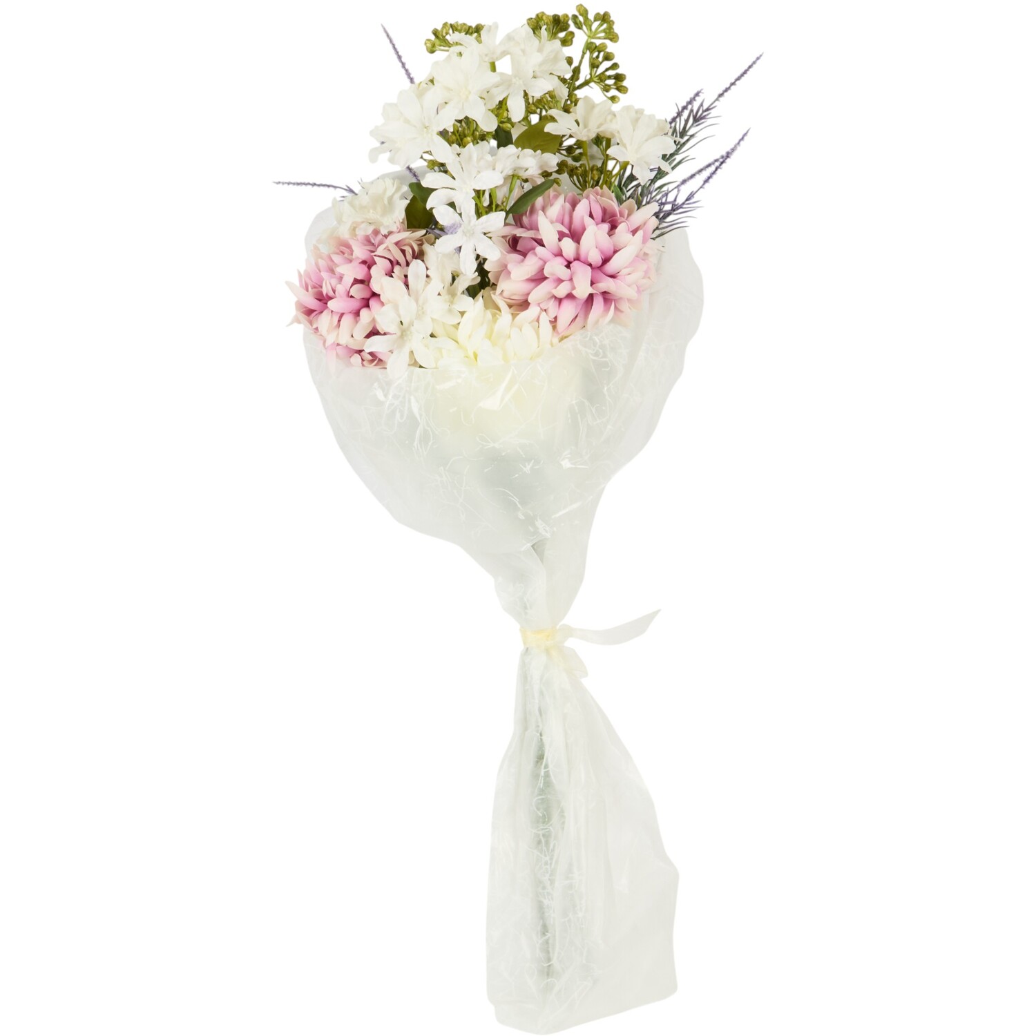 Artificial Lavender and Pompom Bouquet Image 3