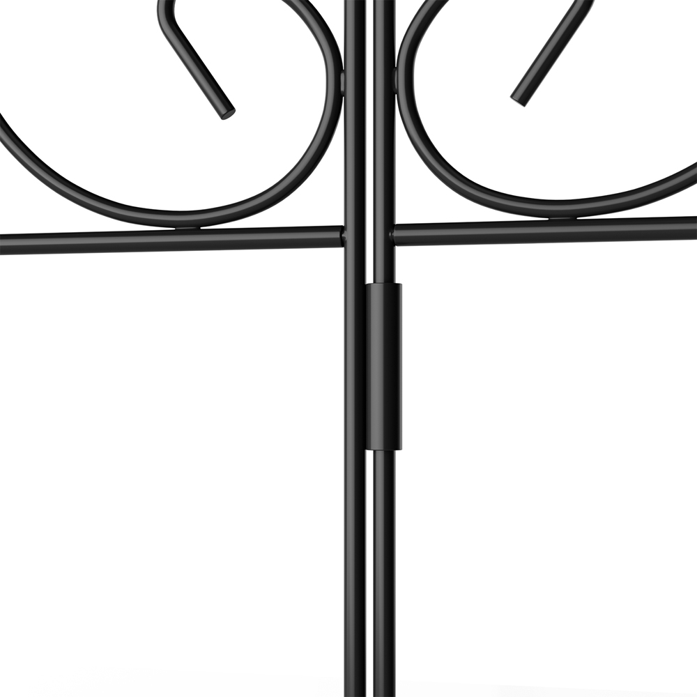 Living and Home Black 5 Pack Multipurpose Wrought Iron Decorative Garden Fence Image 4