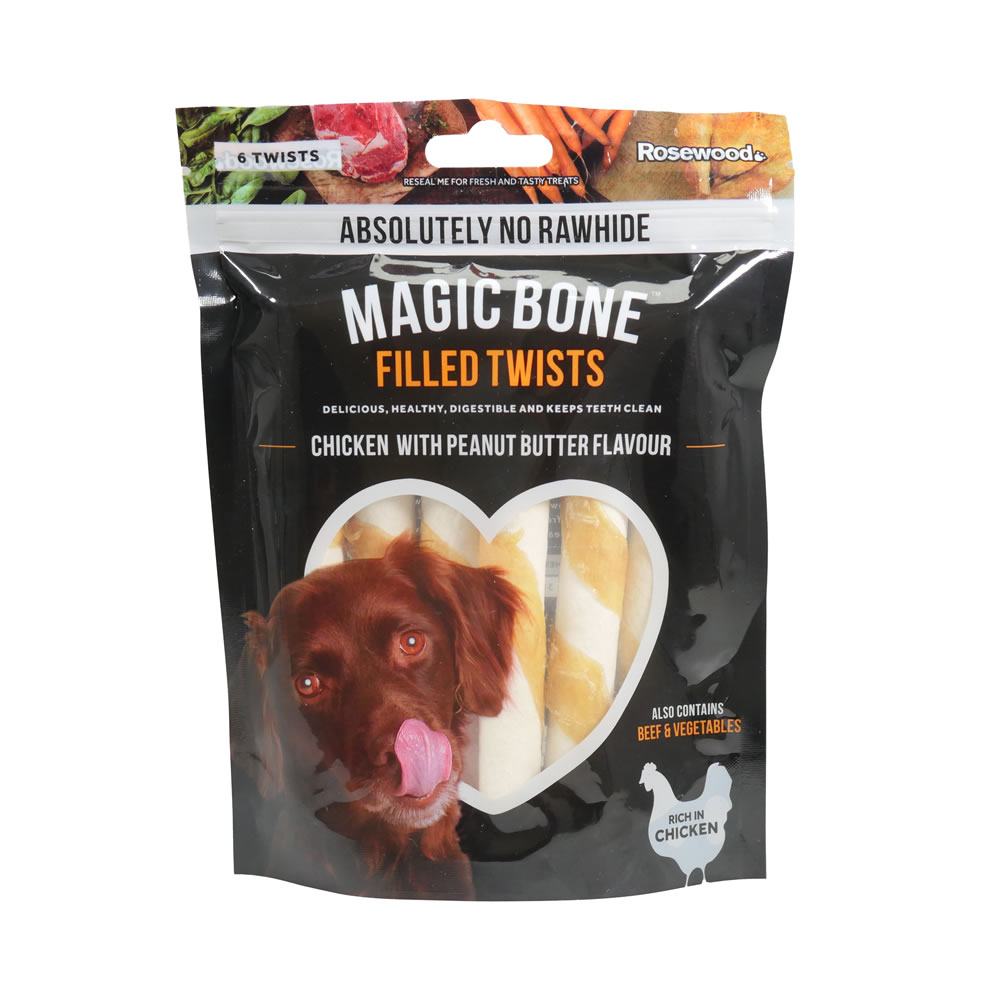 Rosewood 6 pack Magic Bone Twists Dog Treats Image 1