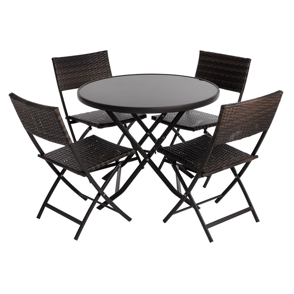 Wilko Palma Rattan Effect Garden Four Seat Set Image 3