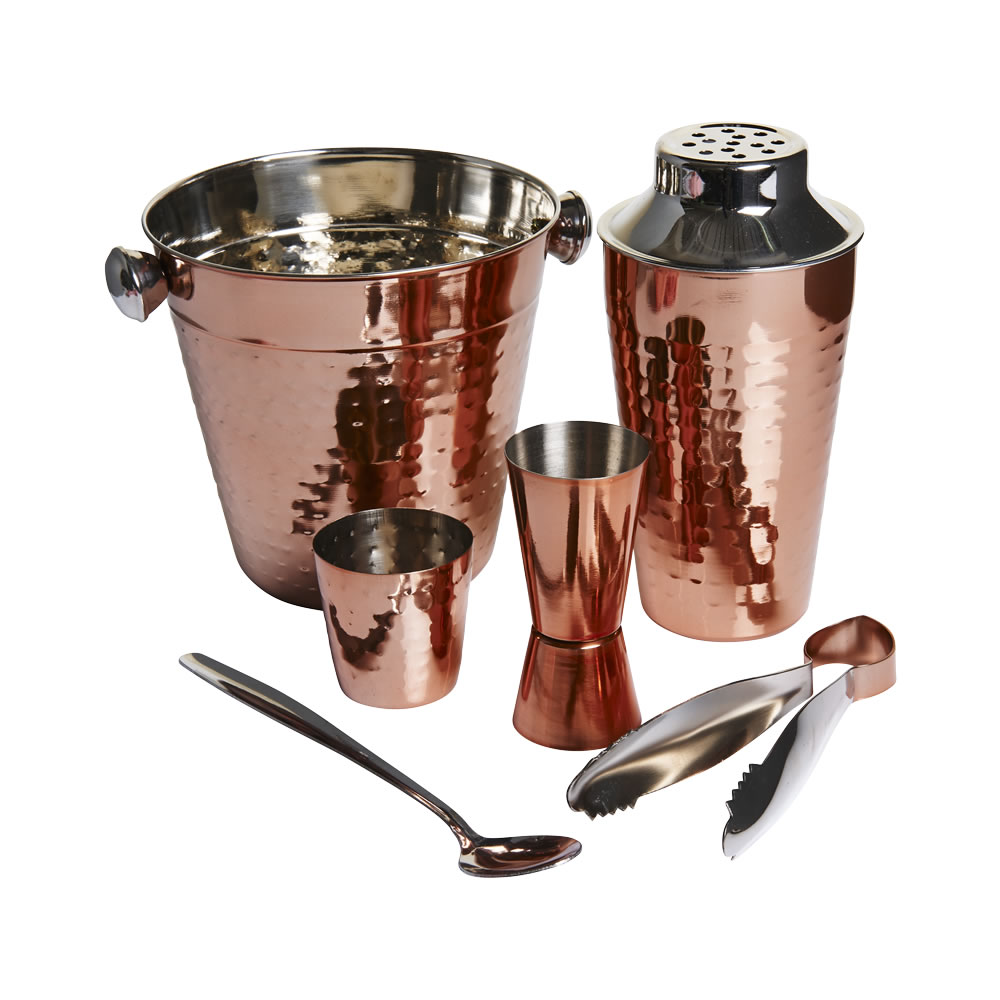 Wilko Copper Effect Barware Set Image 1