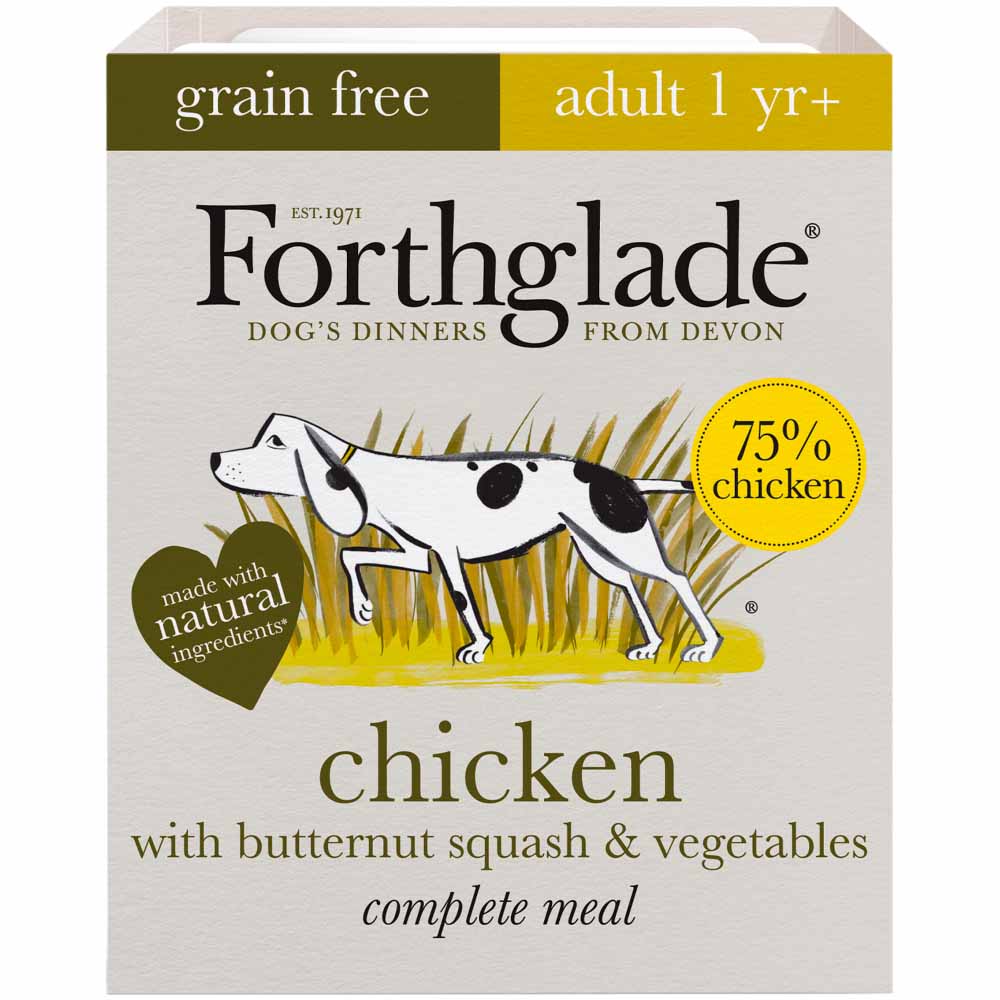 Forthglade Chicken Squash and Vegetable Grain Free Dog Food 395g  - wilko