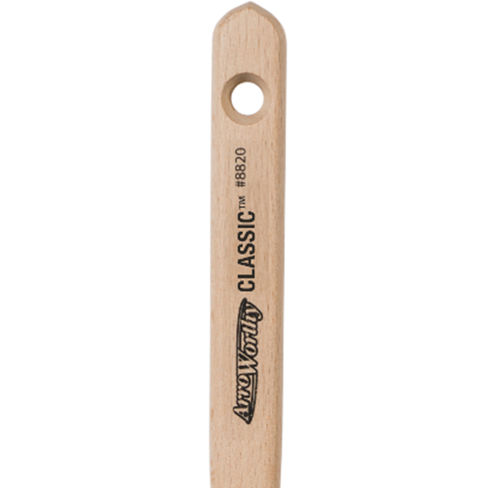 ArroWorthy Classic 1.5 inch Semi Oval Angled Long Handle Paint Brush Image 2