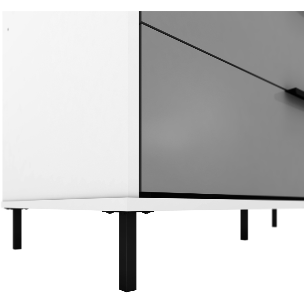 Seconique Madrid 3 Door 2 Drawer Grey and White Gloss Wardrobe Image 7
