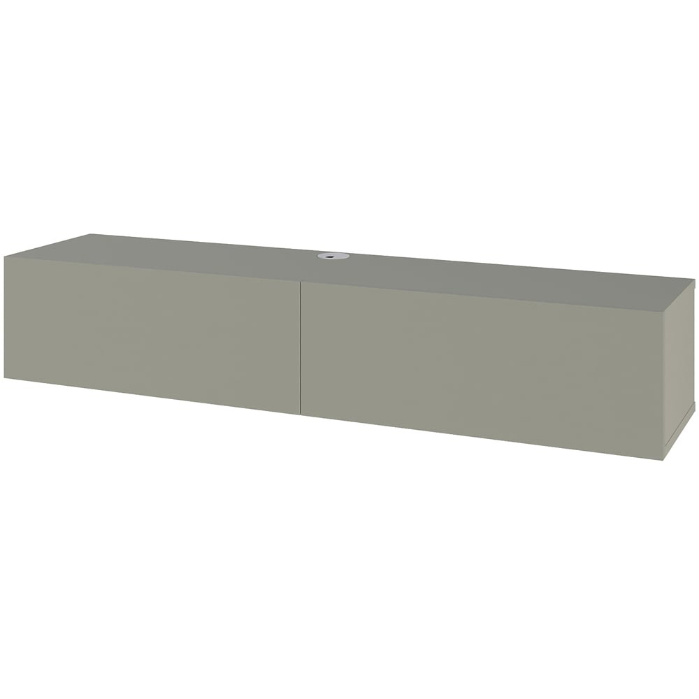 Decortie Francy 2 Door Ash Green Modern Wall Mounted TV Unit Image 2