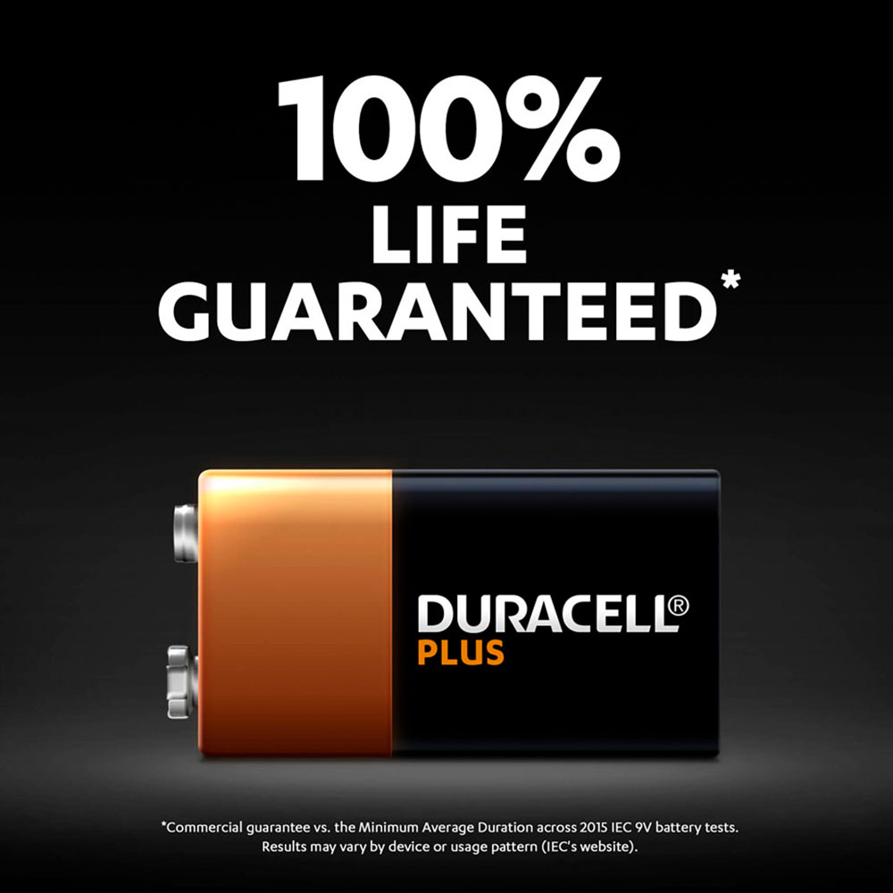 Duracell Plus 2 Pack 9V Batteries Image 4