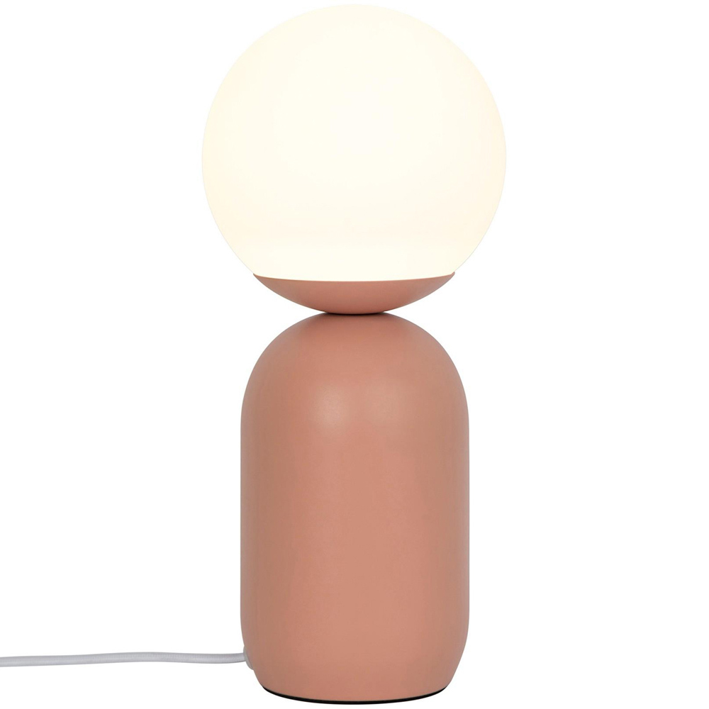 Nordlux Notti Terracotta Opal Glass Shade Table Lamp Image 1