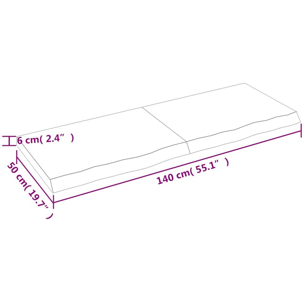 vidaXL 140cm Light Brown Foldable Floating Wall Shelf Image 6