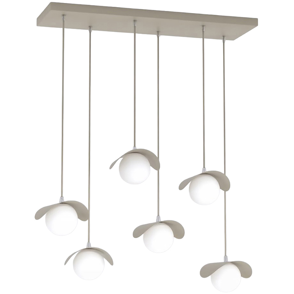 Emibig Ritual 6 Light Beige G9 Ceiling Pendant Light Image 1