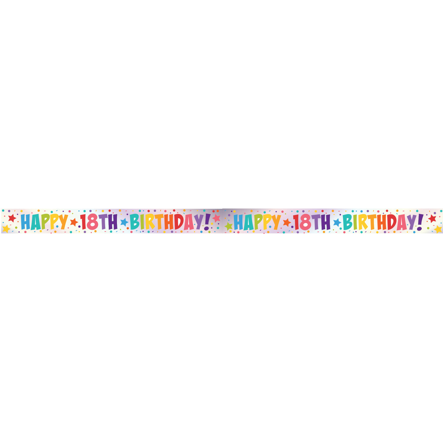 Happy Birthday Rainbow Foil Banner  - 18th Image
