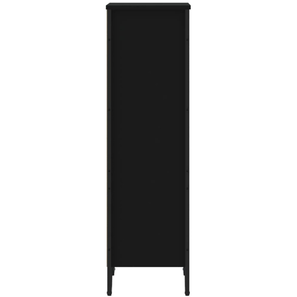 vidaXL 3 Shelf Black Bookcase Image 5