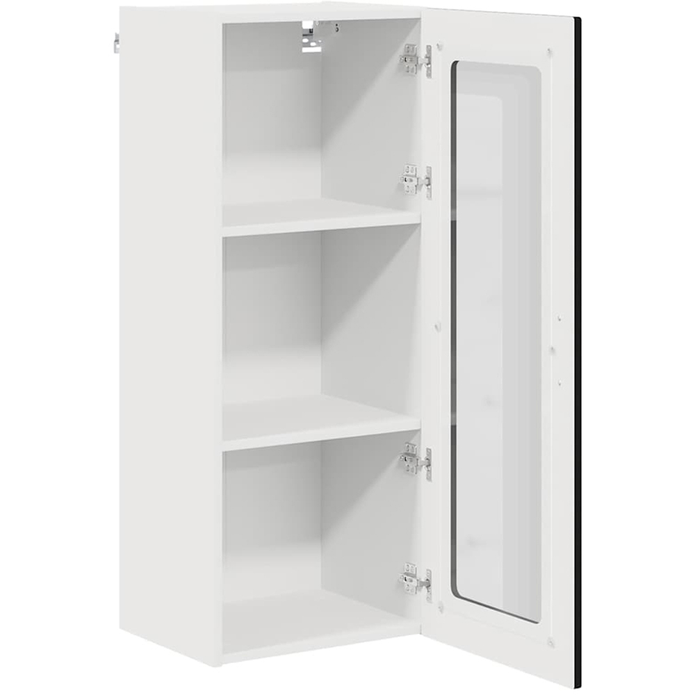 vidaXL Single Glass Door Black Kitchen Wall Cabinet Image 5