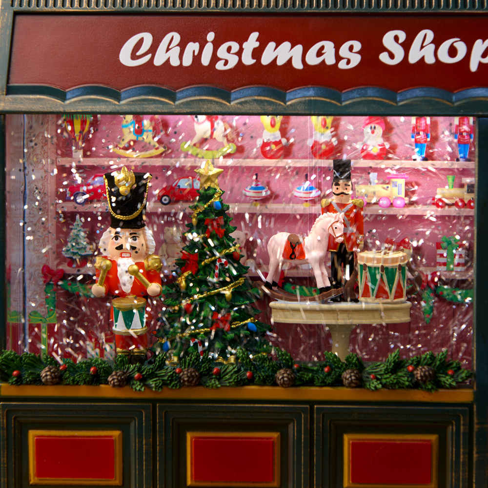 Vintage Christmas Shop Glitter Spinner Image 4