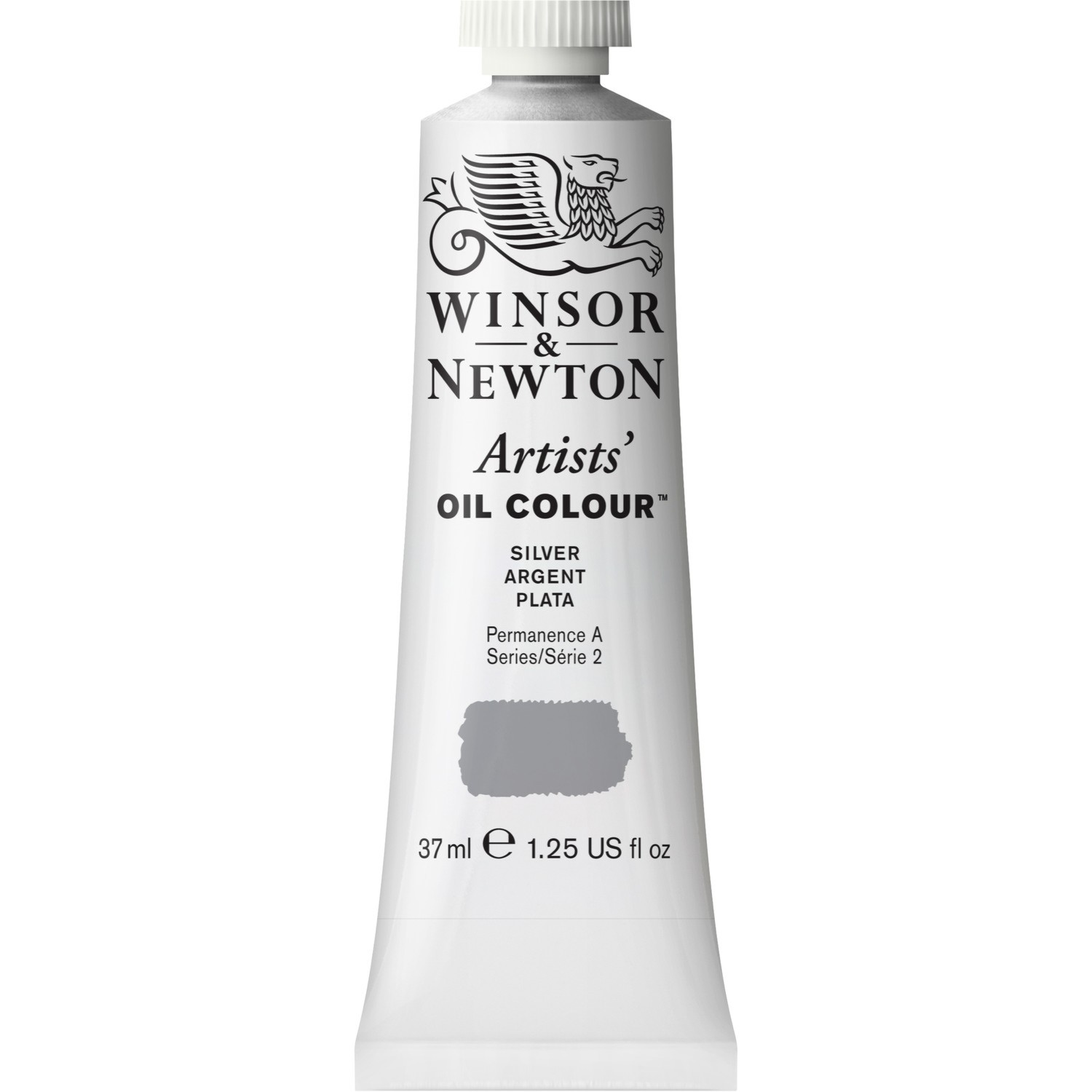 Winsor and Newton 37ml Artists' Oil Colours - Silver Image 1