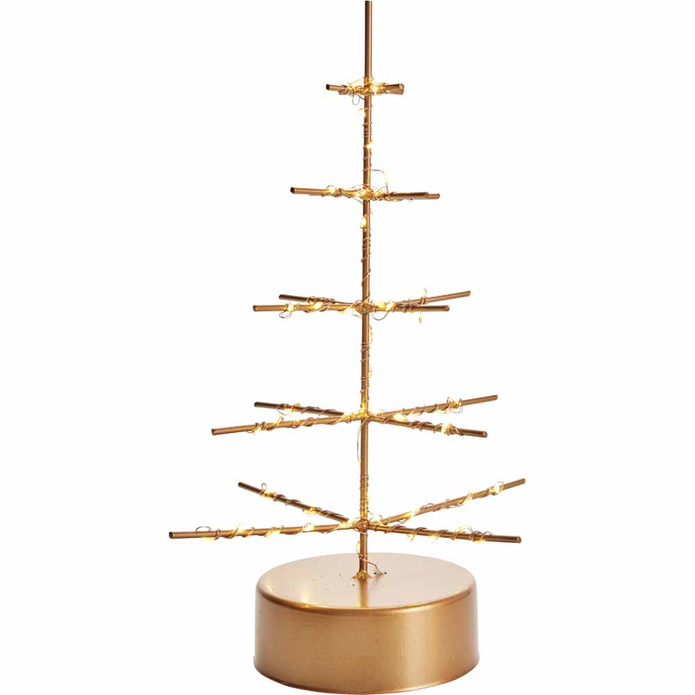 Wilko Tabletop Copper Christmas Tree Image 2