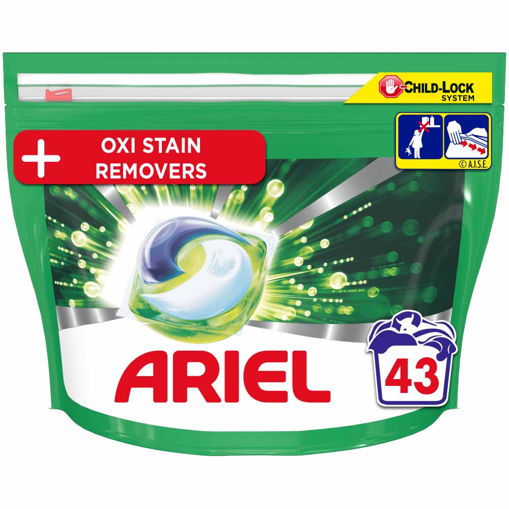 Ariel +Fibre Protection All-in-1 Pods Washing Liquid Capsules 43 Washes Image 2
