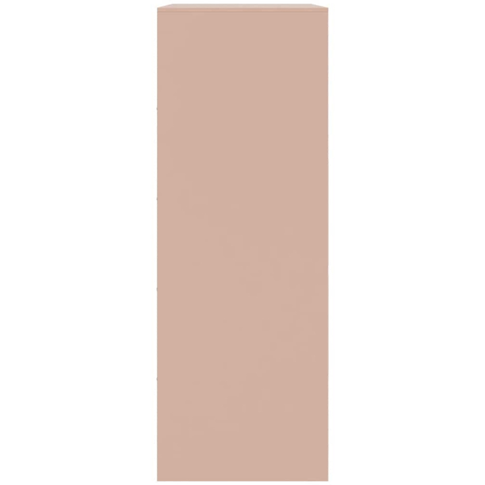 vidaXL 2 Door 2 Shelf Pink Metal Sideboard Image 7