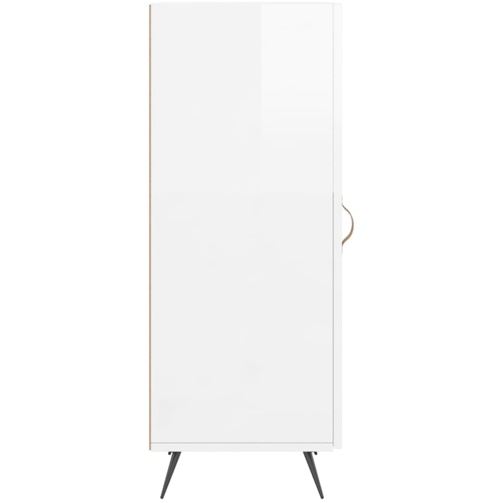 vidaXL Single Door High Gloss White Sideboard Image 7