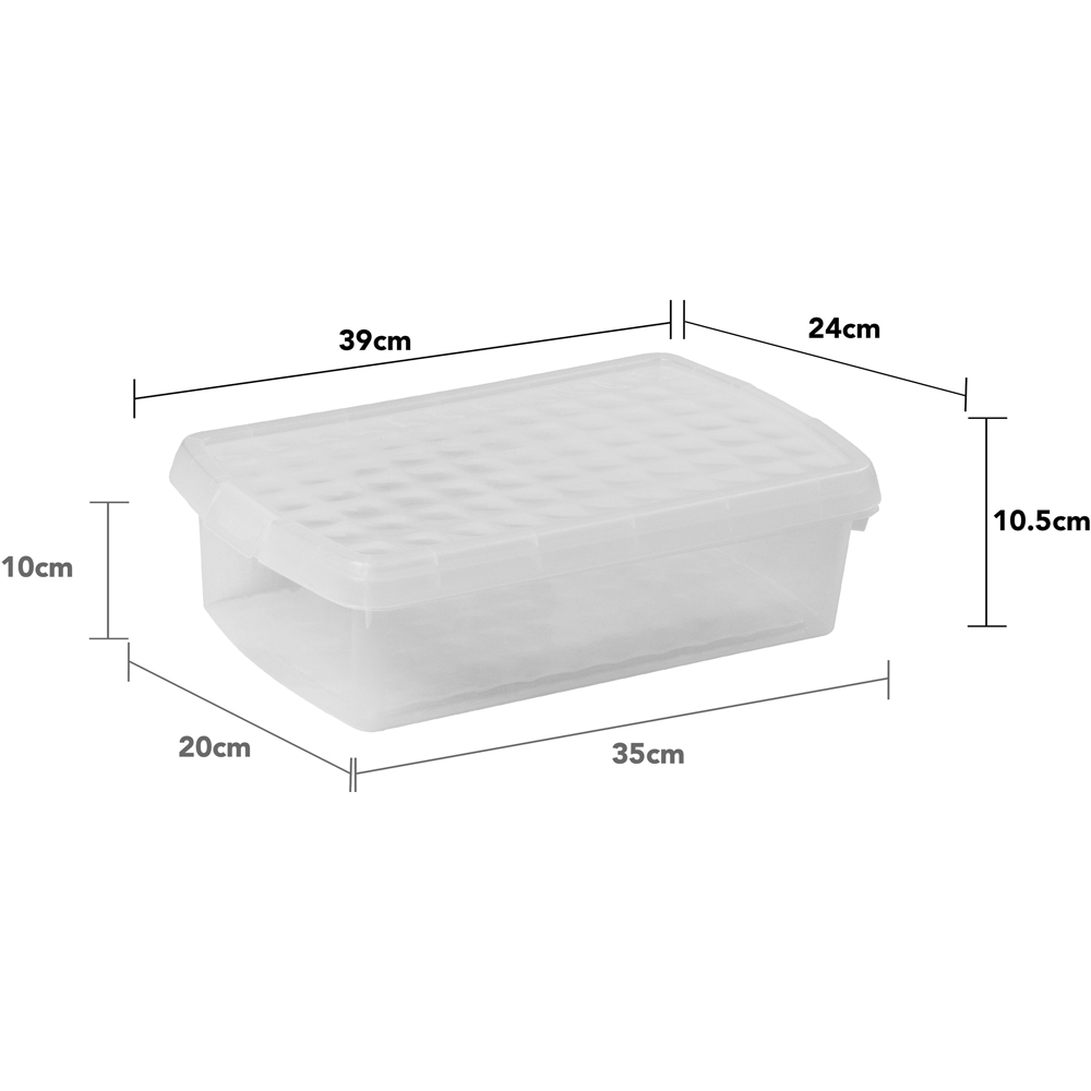 Wham Clip 7L Clear Rectangular Storage Box with Lid 4 Pack Image 6