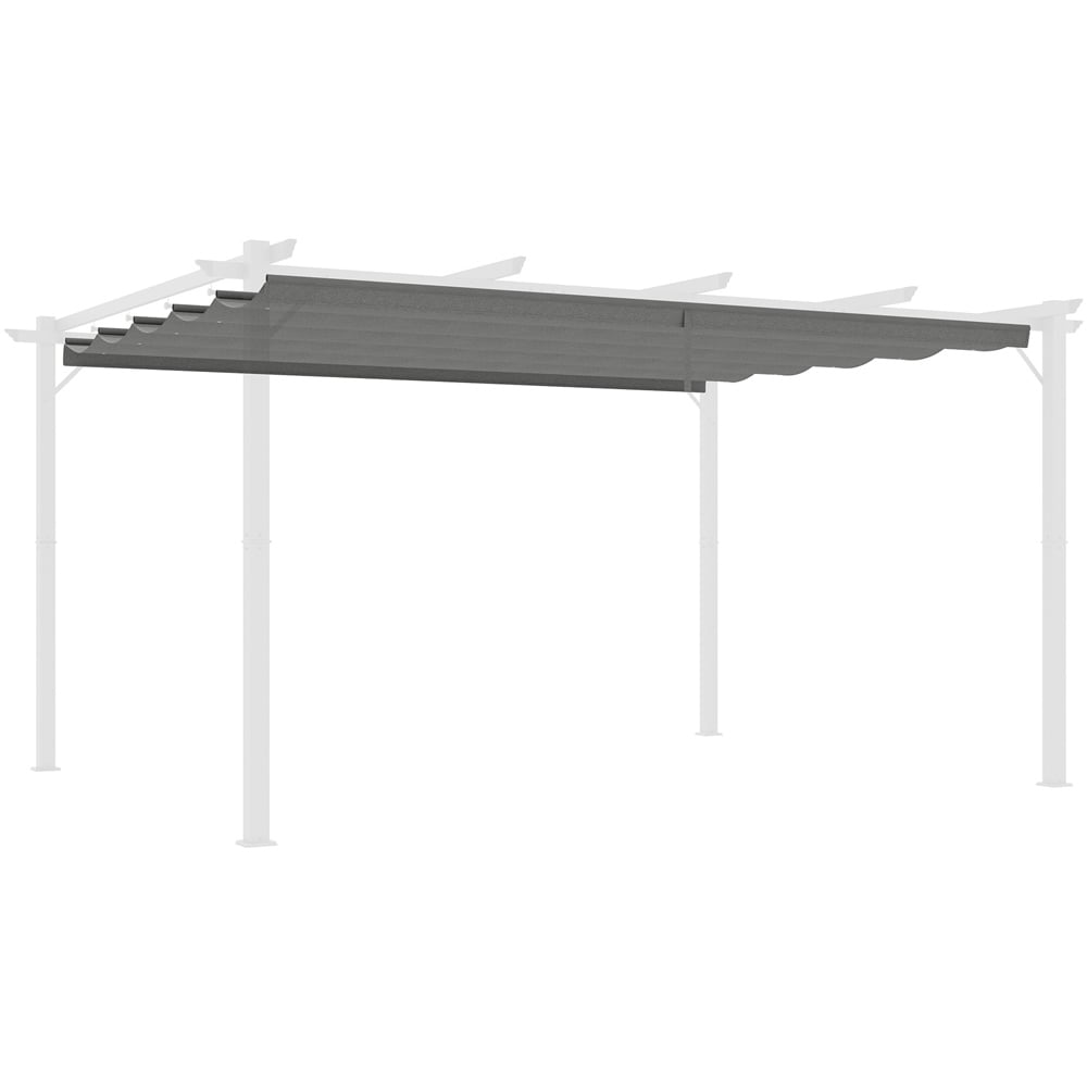 Outsunny 4 x 3m Light Grey Pergola Shade Cover Replacement Canopy Image 2