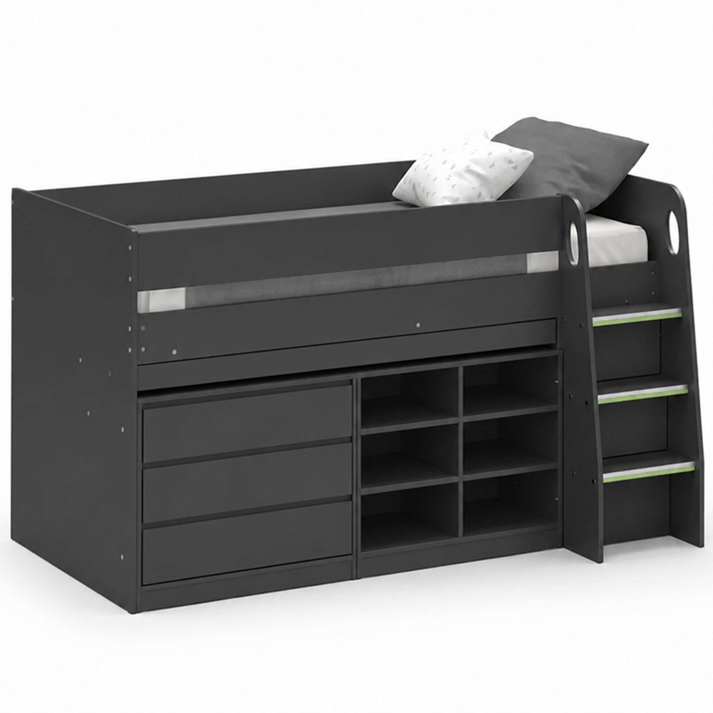 Julian Bowen Vespa Anthracite Mid Sleeper Bed with Desk Image 2