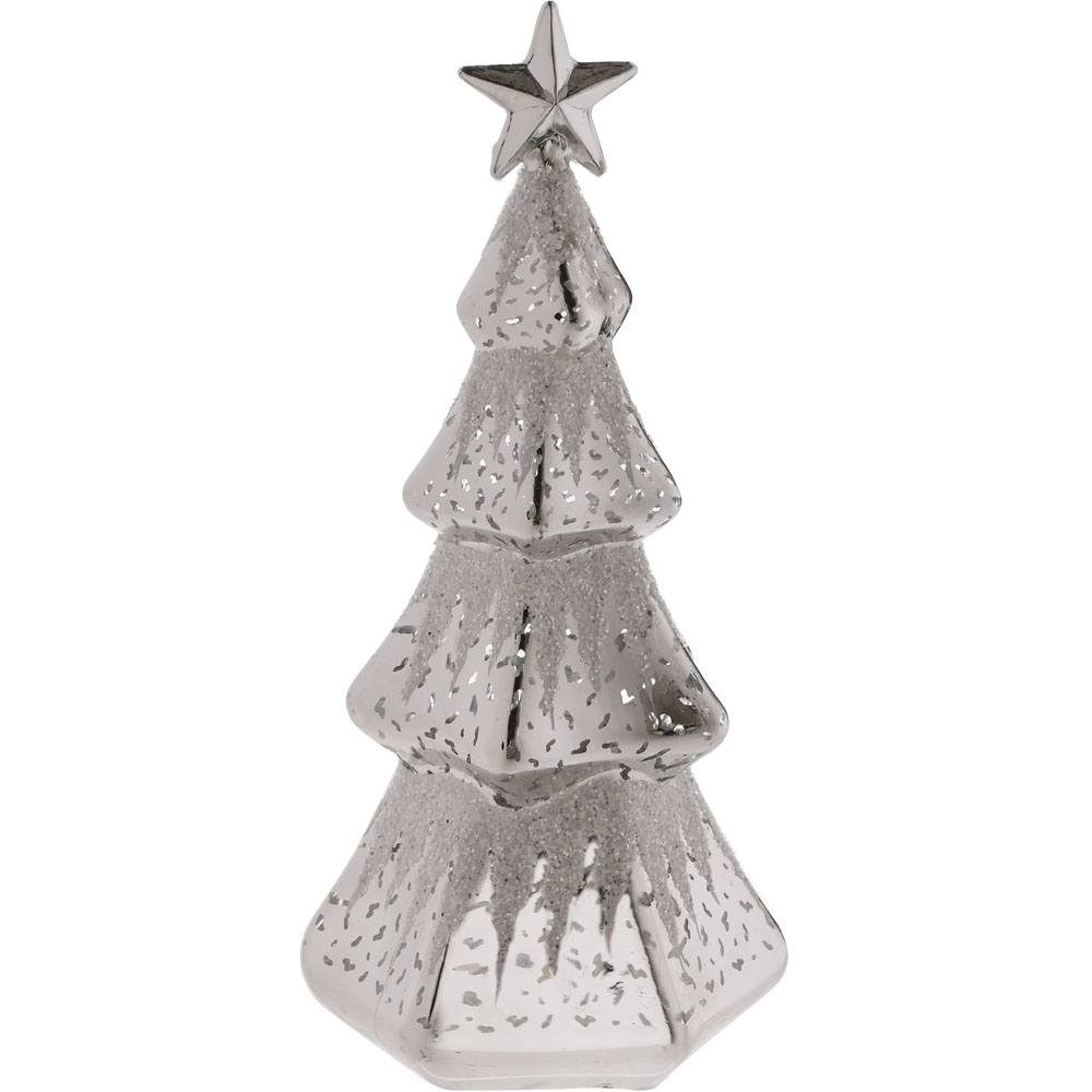 The Christmas Gift Co Silver LED Christmas Tree Decoration Image 3