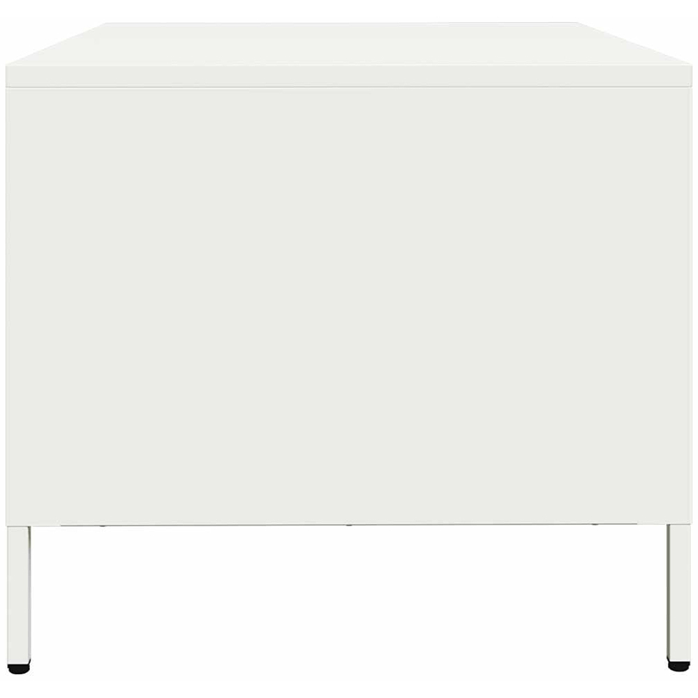 vidaXL 2 Drawer White Cold-Rolled Steel TV Cabinet Image 7
