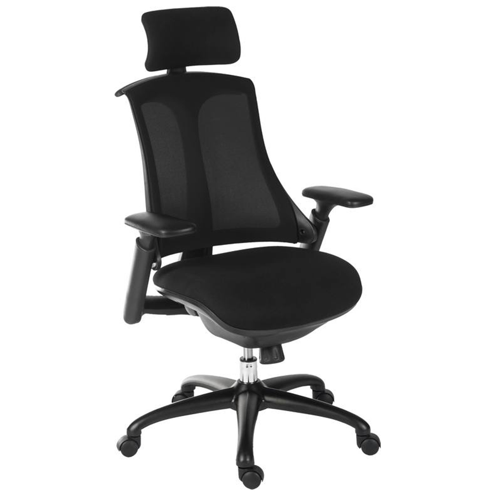 Teknik Rapport Black Mesh Swivel Office Chair Image 2