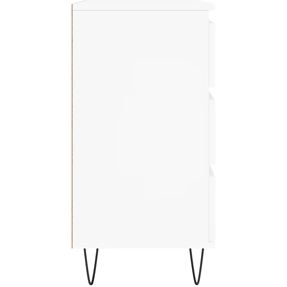 vidaXL 3 Drawer White Sideboard Image 7