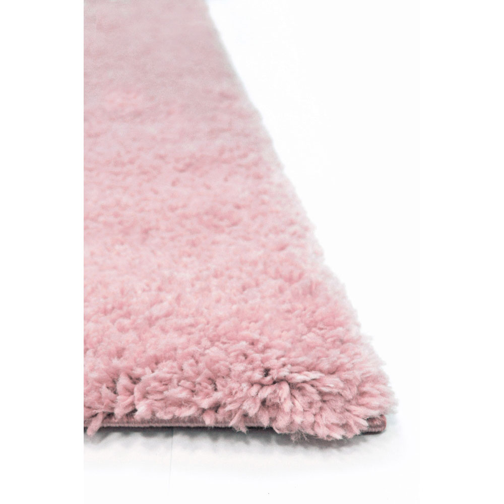 Homemaker Pink Snug Plain Shaggy Ru 60 x 110cm Image 3