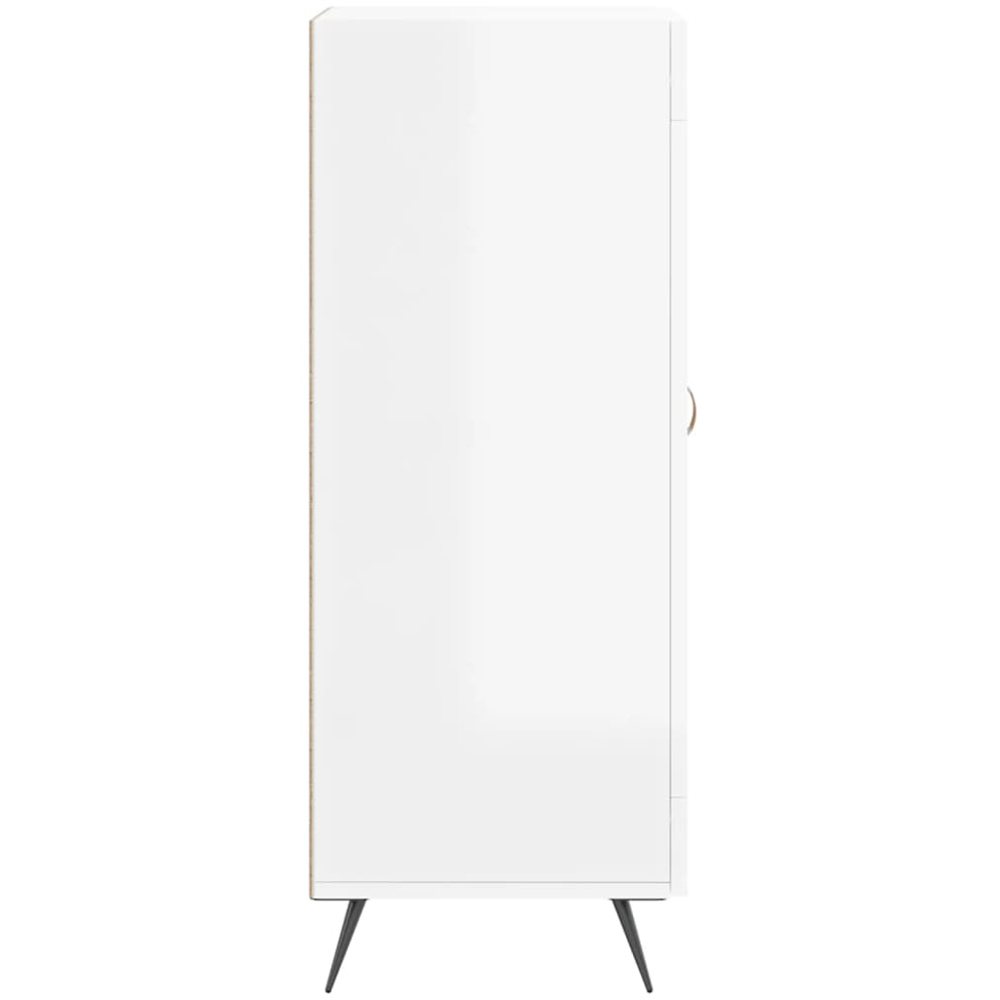 vidaXL Single Door High Gloss White Narrow Sideboard Image 7