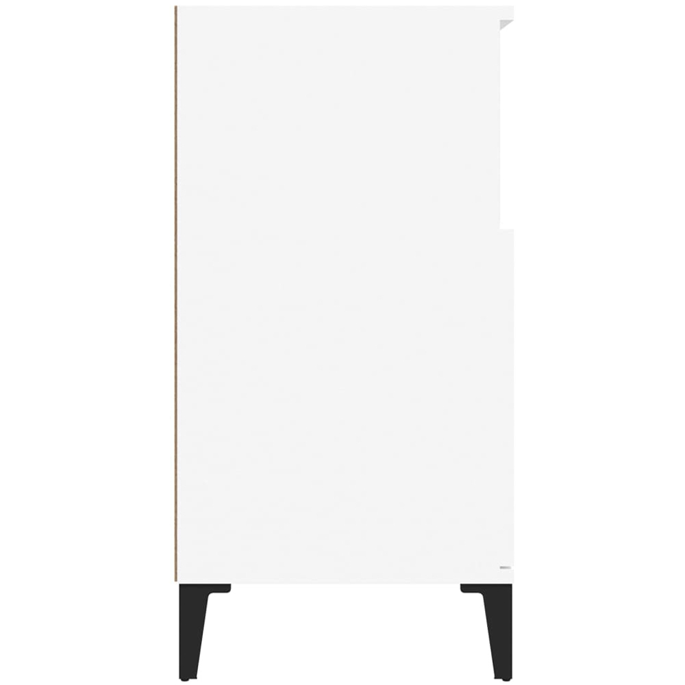vidaXL 2 Door 2 Shelf White Sideboard Image 7