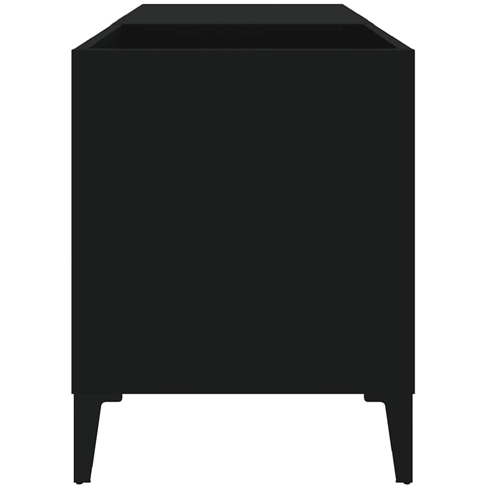 vidaXL 2 Shelf Black Record Cabinet Image 5
