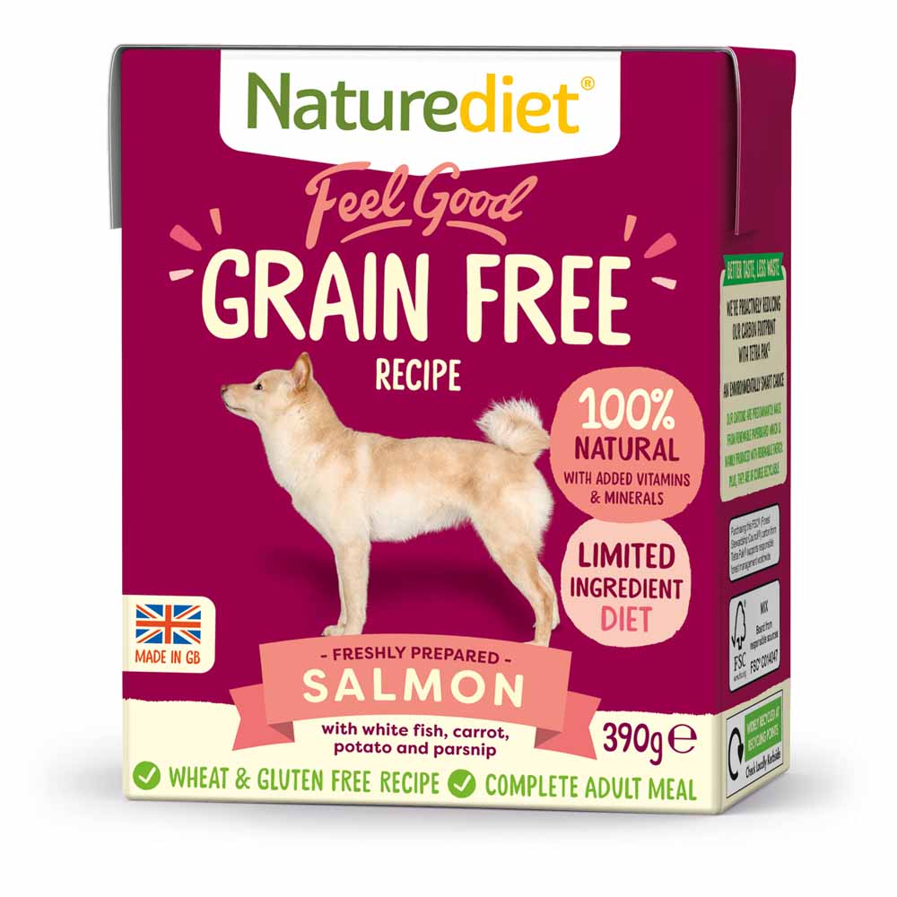 Naturediet Feel Good Grain Free Salmon Dog Food 390g Image 1